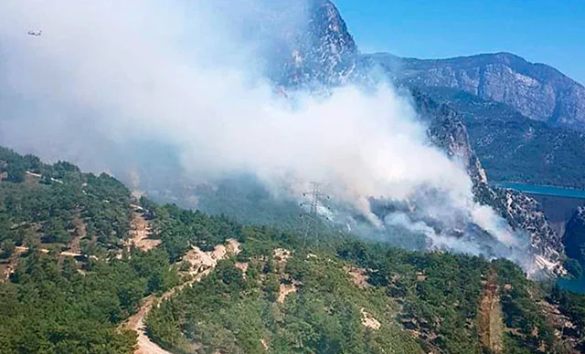 Manavgat'ta korkutan orman yangını!