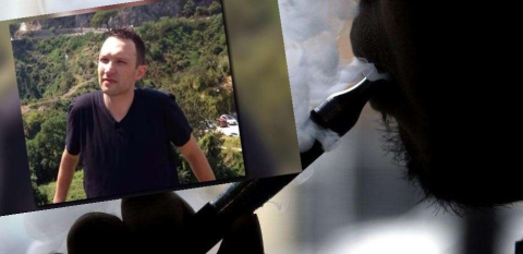 Elektronik sigara patlayıp kafasına saplandı