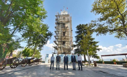 Bursa'da tarihi saat kulesi eski ihtişamına kavuşuyor!