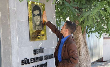 Teröre verilen ilk şehit 'Süleyman Aydın'ı unutmuyorlar