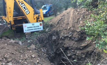 Trilye'de kaçak kazıya suçüstü