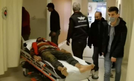 Demir bağlarken akıma kapıldı