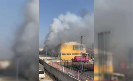 Bursa'da mobilya imalathanesinde korkutan yangın