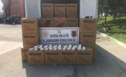 Bursa'da 1,5 milyon liralık kaçak sigara ele geçirildi