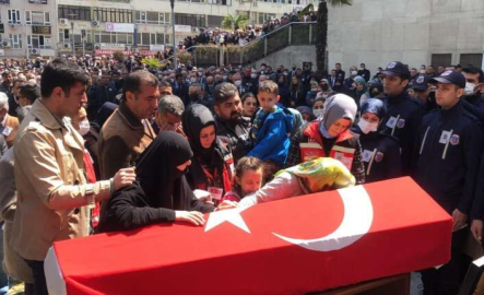 Şehit infaz koruma memuru için adliyede tören düzenlendi