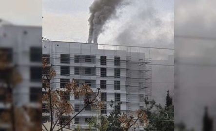 Bursa’da lüks rezidans inşaatında korkutan yangın