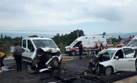 TOGG şantiye girişinde feci kaza