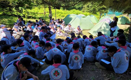 İzcilere israfı önleme eğitimi