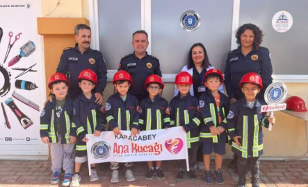 Minik alev savaşçıları göreve hazır