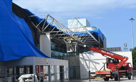 Bursa terminal çatısı onarım çalışmaları hızla sürüyor