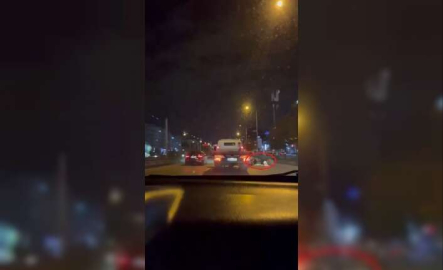 Bursa'da facianın teğet geçtiği anlar kameralarda