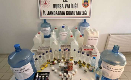 Bursa'da jandarmadan sahte rakı operasyonu