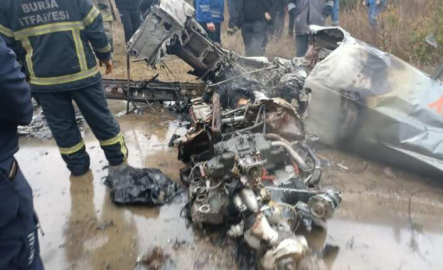 Bursa’da Ovaakça Termik Santrali yakınlarına eğitim uçağı düştü