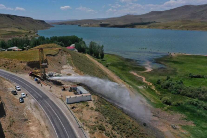 750 metrede bulunan jeotermal su!