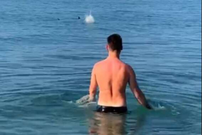 Mızrak balığını köpekbalığı diye taşladılar