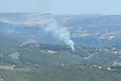 Mersin'de çıkan orman yangınına müdahale ediliyor