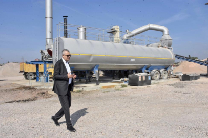 Karacabey Belediyesi kendi asfaltını kendi üretmeye başladı