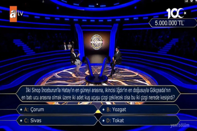 Kim Milyoner Olmak İster'de ilk kez açıldı! İşte 5 milyonluk soru