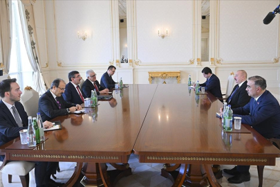 Aliyev, Cumhurbaşkanı Yardımcısı Yılmaz'ı kabul etti