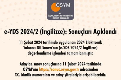 e-YDS İngilizce sonuçları açıkladı