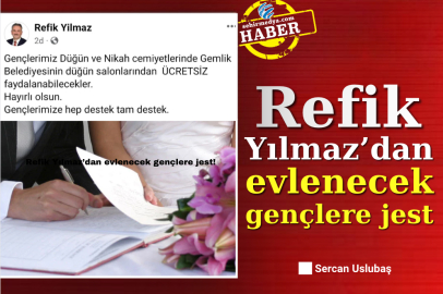 Refik Yılmaz’dan evlenecek gençlere jest!