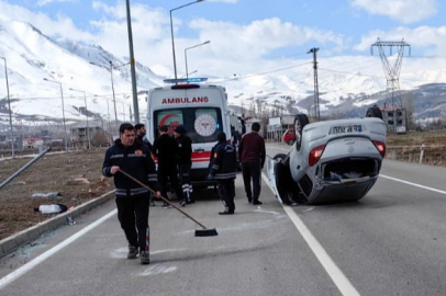 Otomobil takla attı: 1 yaralı 