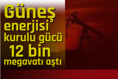 Güneş enerjisi kurulu gücü 12 bin megavatı aştı
