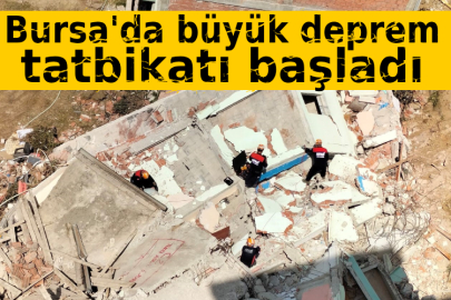 Bursa'da büyük deprem tatbikatı başladı