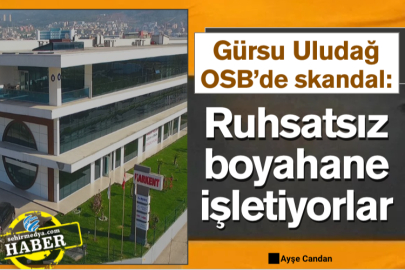 Gürsu Uludağ OSB’de skandal:  Ruhsatsız boyahane işletiyorlar