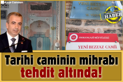 Tarihi caminin mihrabı tehdit altında!