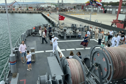 Tekirdağ'da "TCG Işın" gemisi ziyarete açıldı