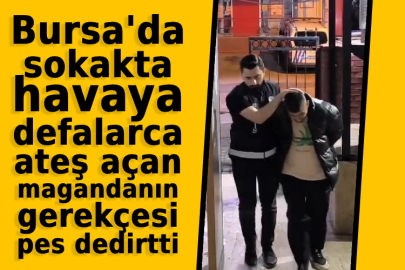 Bursa'da sokakta havaya defalarca ateş açan magandanın gerekçesi pes dedirtti