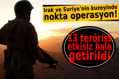 Irak ve Suriye'nin kuzeyinde 13 terörist etkisiz hale getirildi