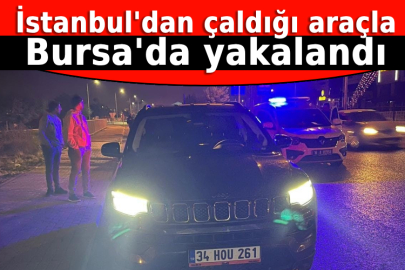 İstanbul'dan çaldığı araçla Bursa'da yakalandı