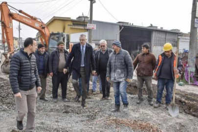 Karacabey’de yağmur suyu çalışmaları sürüyor