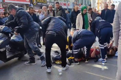 Hafif ticari araç ile motosiklet çarpıştı: 1 yaralı