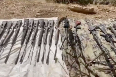 Pençe-Kilit Operasyonu bölgesinde teröristlere ait çok sayıda silah ve mühimmat ele geçirildi