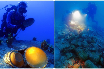 Ayvalık açıklarında 1500 yıllık ticaret gemisi batığı bulundu