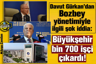Davut Gürkan’dan Bozbey yönetimiyle ilgili şok iddia:  Büyükşehir bin 700 işçi çıkardı!