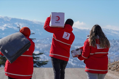 Türk Kızılay, 6 Şubat depremlerinin ardından 548 binden fazla haneye destek oldu