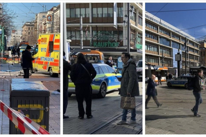 Almanya'nın Mannheim kentinde araç kalabalığın arasına daldı