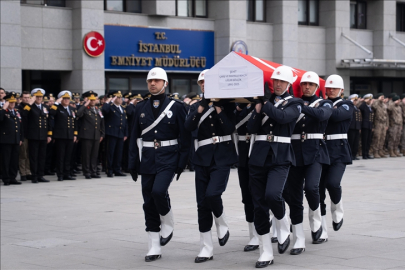 Bağcılar'da silahla yaralandıktan sonra şehit olan bekçi Uğur Gölçek son yolculuğuna uğurlandı