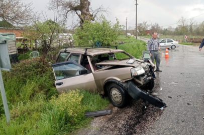 Tır ile otomobil çarpıştı: 1 yaralı