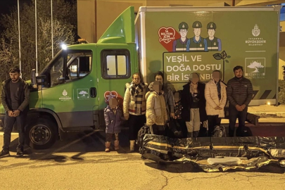 İBB'nin hizmet aracı insan kaçakçılığında kullanıldı! 8 düzensiz göçmen yakalandı