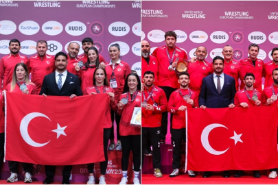 Taha Akgül başkanlığındaki ilk Avrupa Güreş Şampiyonası'nda 14 madalya