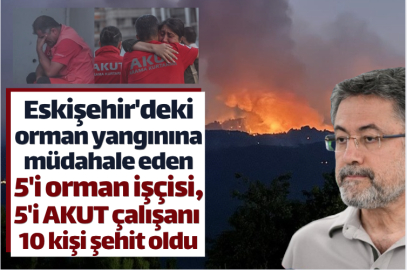 Eskişehir'deki orman yangınına müdahale eden 5'i orman işçisi, 5'i AKUT çalışanı 10 kişi şehit oldu