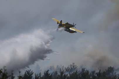 OGM'ye ait yangın söndürme uçağı su alma sırasında kaza kırıma uğradı