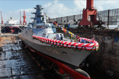 TCG İçel fırkateyninin denize indirme töreni gerçekleştirildi