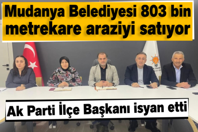 Mudanya Belediyesi 803 bin metrekare araziyi satıyor, Ak Parti İlçe Başkanı isyan etti