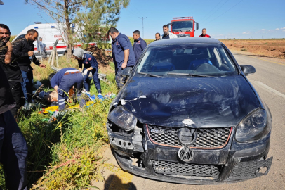 Otomobil ile motosikletin çarpıştığı kazada 1 kişi yaralandı